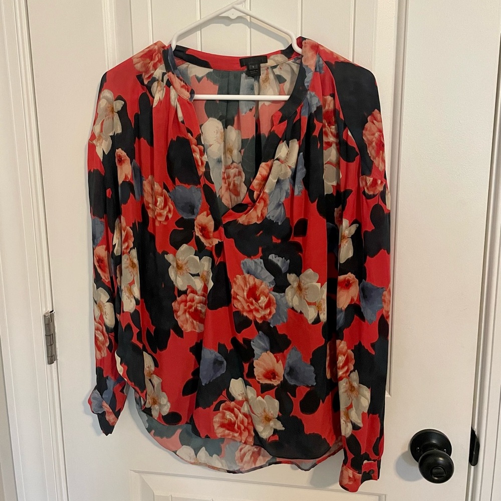 Jcrew Silk Floral Top